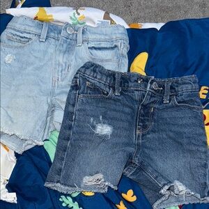 Old Navy Blue Distressed Denim Shorts